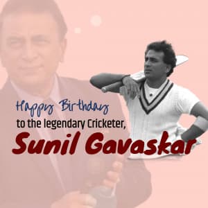 Sunil Gavaskar Birthday graphic