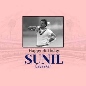 Sunil Gavaskar Birthday creative image