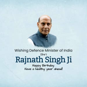 Rajnath Singh Birthday flyer