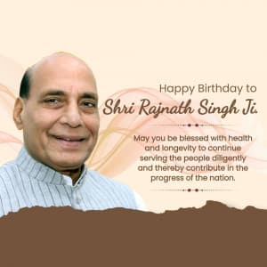 Rajnath Singh Birthday banner