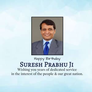 Suresh Prabhu Birthday flyer
