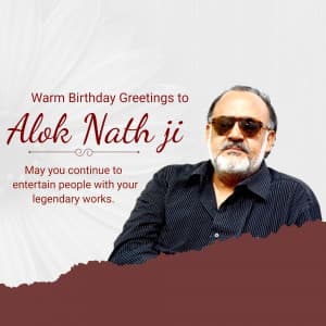 Alok Nath Birthday event poster