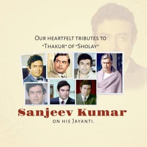 Sanjeev Kumar Jayanti poster Maker