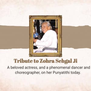 Zohra Sehgal Punyatithi Instagram Post