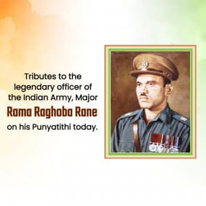Major Rama Raghoba Rane Punyatithi whatsapp status poster