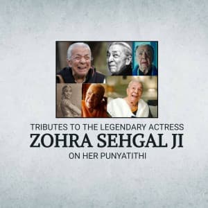 Zohra Sehgal Punyatithi poster Maker