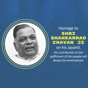 Shankarrao Bhaurao Chavan Jayanti graphic