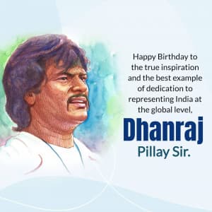Dhanraj Pillay Birthday marketing flyer