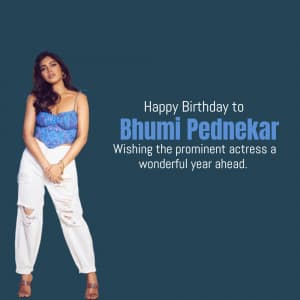 Bhumi Pednekar Birthday graphic