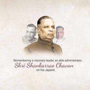 Shankarrao Bhaurao Chavan Jayanti poster Maker