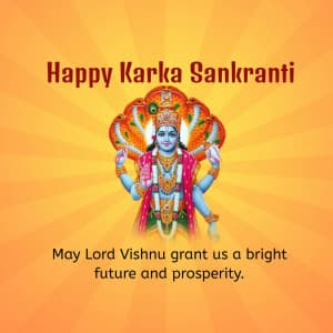 Karka Sankranti whatsapp status poster