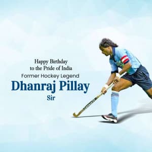 Dhanraj Pillay Birthday Facebook Poster