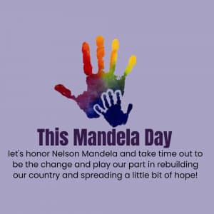 Nelson Mandela International Day marketing poster