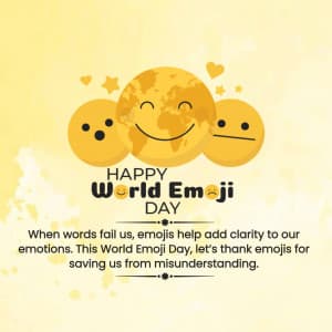 World Emoji Day marketing flyer