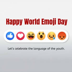 World Emoji Day whatsapp status poster