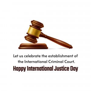 International Justice Day marketing flyer