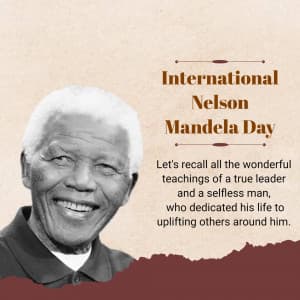 Nelson Mandela International Day marketing flyer