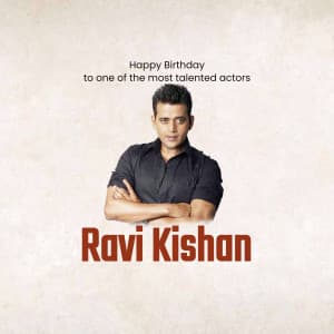 Ravi Kishan Birthday event poster