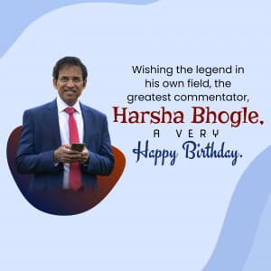 Harsha Bhogle Birthday greeting image