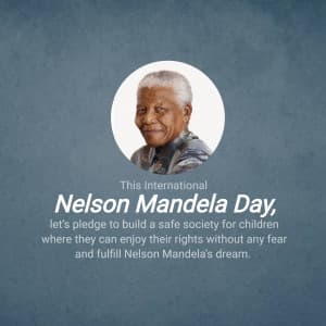 Nelson Mandela International Day whatsapp status poster