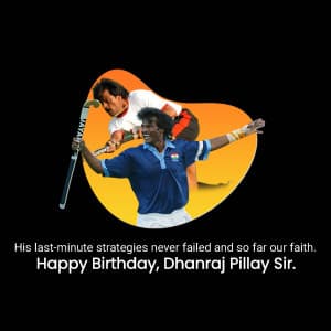 Dhanraj Pillay Birthday poster Maker