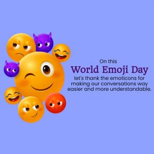 World Emoji Day poster Maker