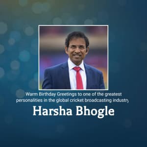 Harsha Bhogle Birthday graphic