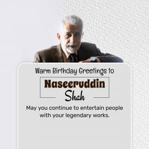 Naseeruddin Shah Birthday greeting image