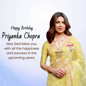 Priyanka Chopra Birthday flyer
