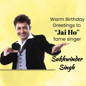 Sukhwinder Singh Birthday Facebook Poster