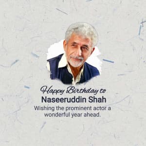 Naseeruddin Shah Birthday graphic