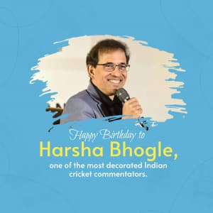 Harsha Bhogle Birthday creative image