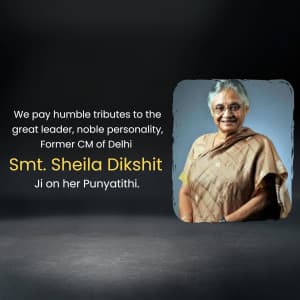 Sheila Dikshit Punyatithi creative image