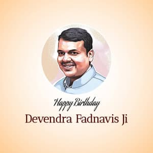 Devendra Fadnavis Birthday marketing poster