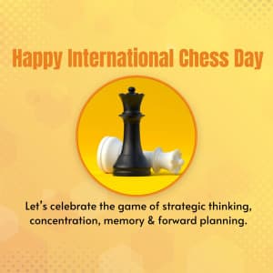 International Chess Day advertisement banner