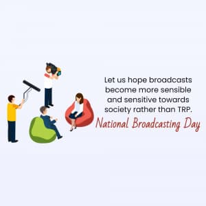 National Broadcasting Day marketing poster