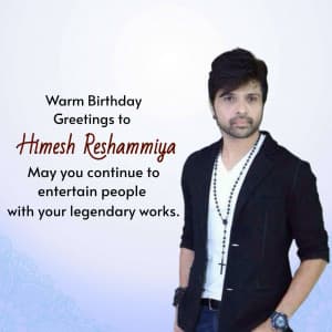 Himesh Reshammiya Birthday marketing poster