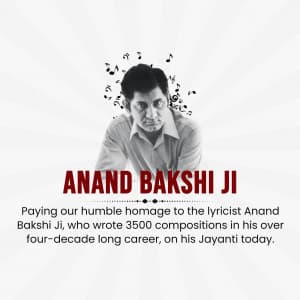 Anand Bakshi Jayanti graphic