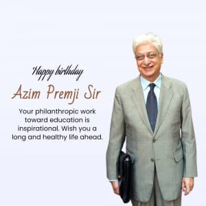 Azim Premji | Birthday marketing poster