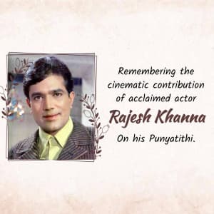 Rajesh Khanna Punyatithi poster Maker