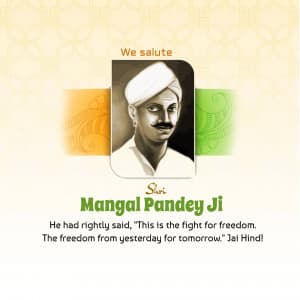 Mangal Pandey Jayanti Facebook Poster