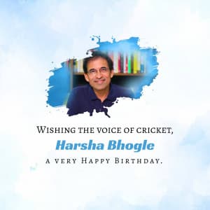 Harsha Bhogle Birthday Facebook Poster