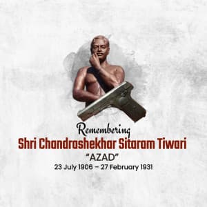 Chandra Shekhar Azad Jayanti marketing flyer