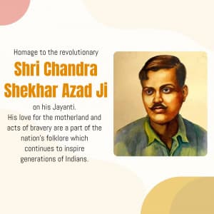 Chandra Shekhar Azad Jayanti creative image