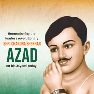 Chandra Shekhar Azad Jayanti whatsapp status poster