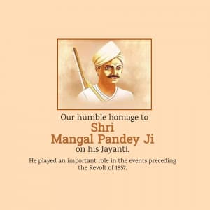 Mangal Pandey Jayanti poster Maker