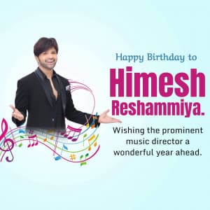 Himesh Reshammiya Birthday marketing flyer
