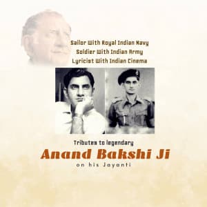 Anand Bakshi Jayanti creative image