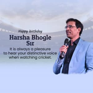 Harsha Bhogle Birthday Instagram Post
