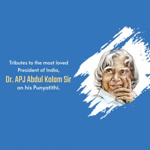 Dr APJ Abdul Kalam Punyatithi marketing poster